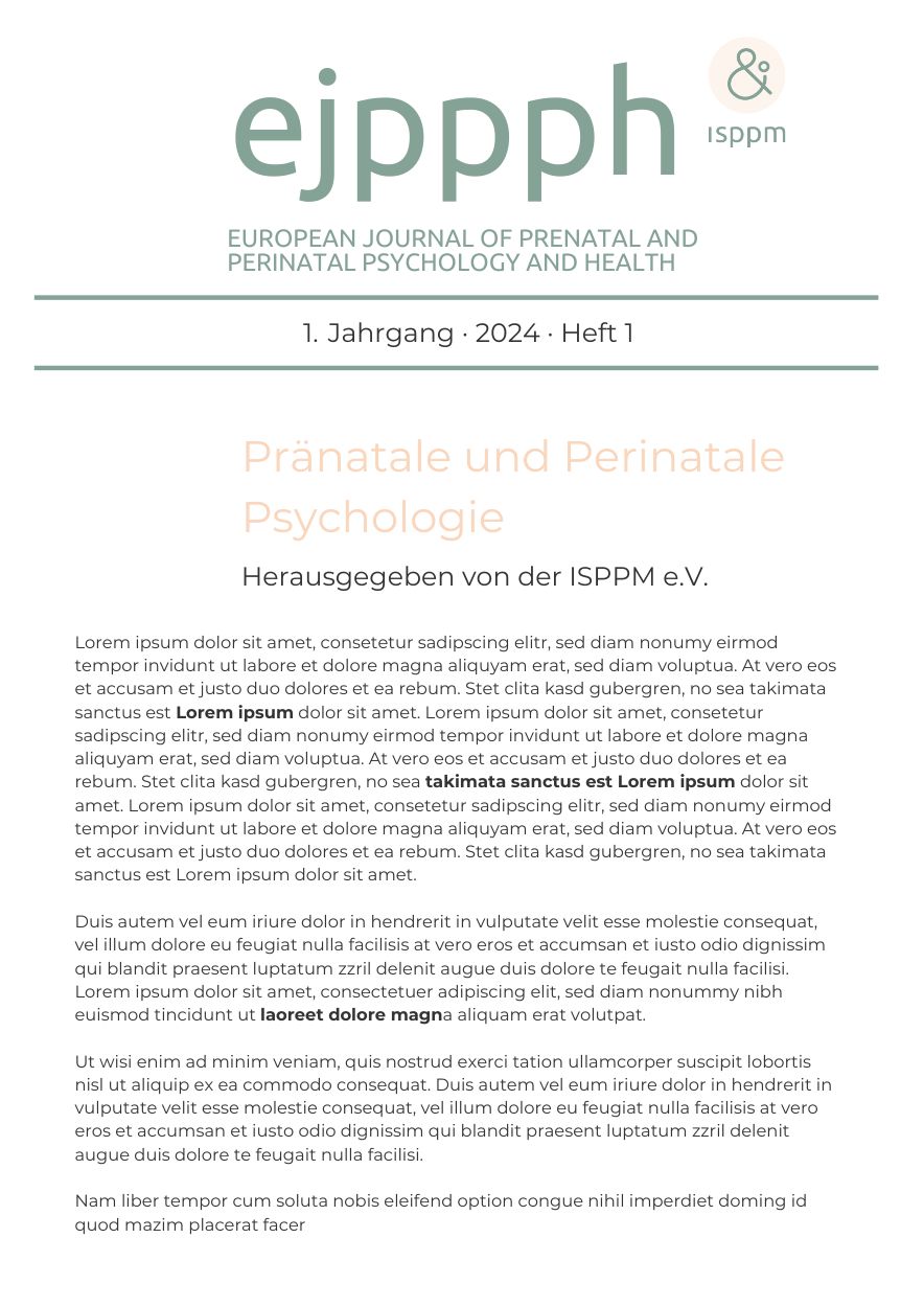 Ansehen Nr. 1 (2024): Pränatale und Perinatale Psychologie